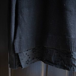 Loft Knit Sweater with Eyelet Detail